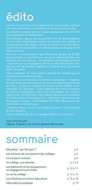 DANS LES - Conseil général des Landes