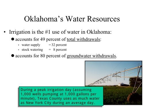 Overview Oklahoma Groundwater Law - Water Resources Board