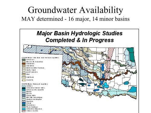 Overview Oklahoma Groundwater Law - Water Resources Board