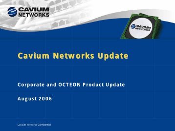 Cavium Networks Update