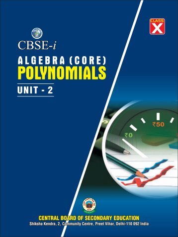 Unit-2:Polymonials (Core) - New Indian Model School, Dubai