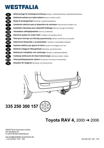335 250 300 157 Toyota RAV 4, 2000 2006