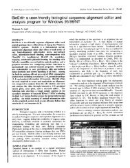 BioEdit: a user-friendly biological sequence alignment editor and