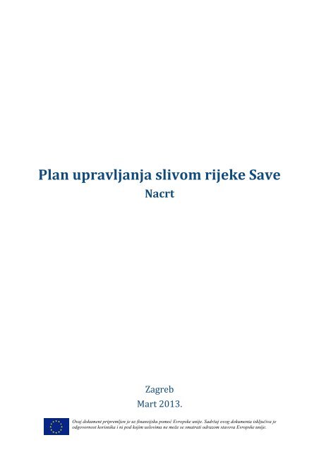 Plan upravljanja slivom rijeke Save - International Sava River Basin ...