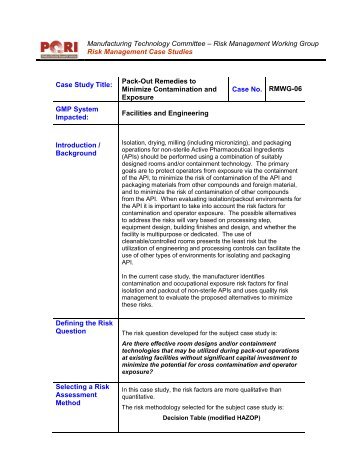 PQRI Case Study RMWG-06 Packout (PDF)