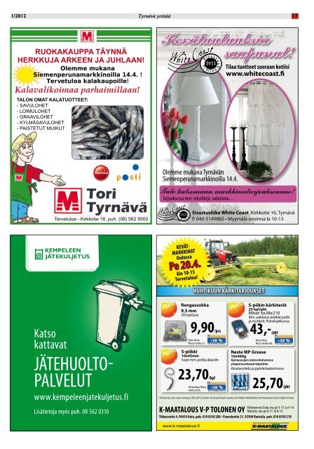 TyrnÃ¤vÃ¤n YrittÃ¤jÃ¤t ry - PudasjÃ¤rvi-lehti ja VKK-Media Oy