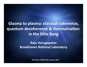 Glasma to plasma: classical coherence, quantum decoherence &