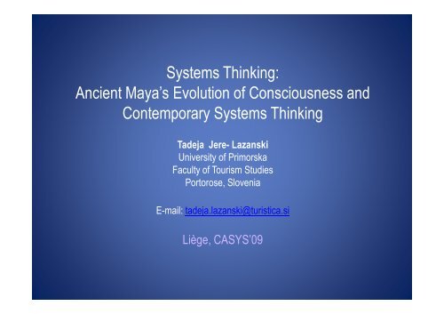 Systems Thinking: Ancient Maya's Evolution of ... - Turistica