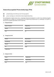 Datenerfassungsblatt Photovoltaikanlage (PVA) - Stadtwerke ...