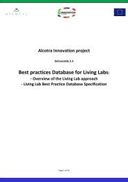 Best practices Database for Living Labs - ALCOTRA - Innovation