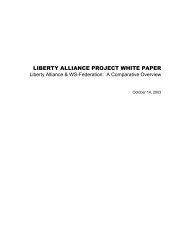 Liberty & WS-Federation: An Overview - Liberty Alliance