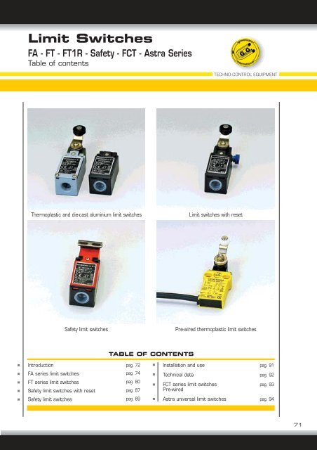 Limit Switches - Transmo