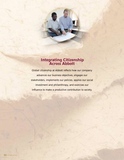 Abbott 2003 Global Citizenship Report - Abbott Laboratories