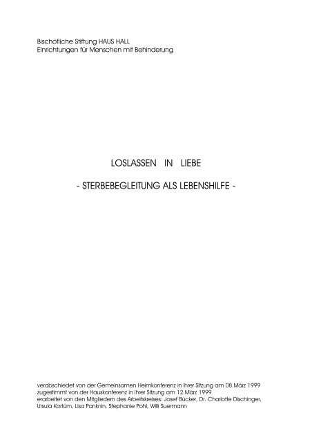 Sterbebegleitung Als Lebenshilfe Haus Hall