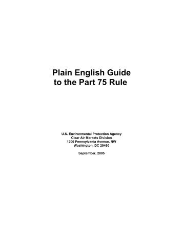 Plain English Guideto the Part 75 Rule - American Public Power ...