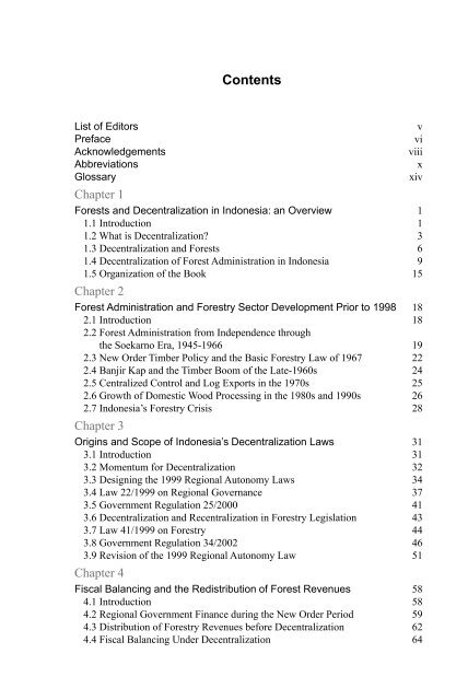 Decentralization of Forest Administration in Indonesia, Implications ...