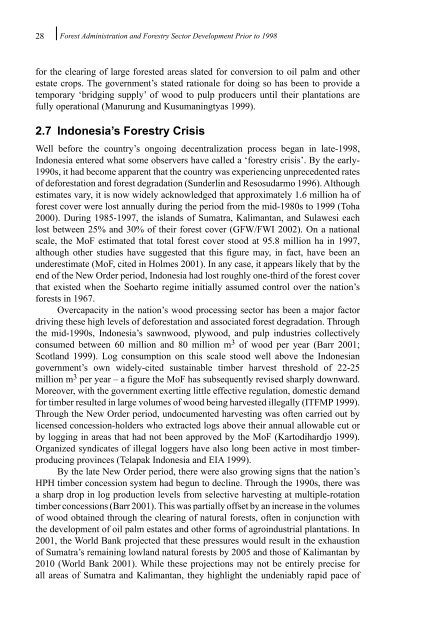 Decentralization of Forest Administration in Indonesia, Implications ...