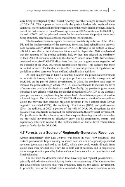 Decentralization of Forest Administration in Indonesia, Implications ...