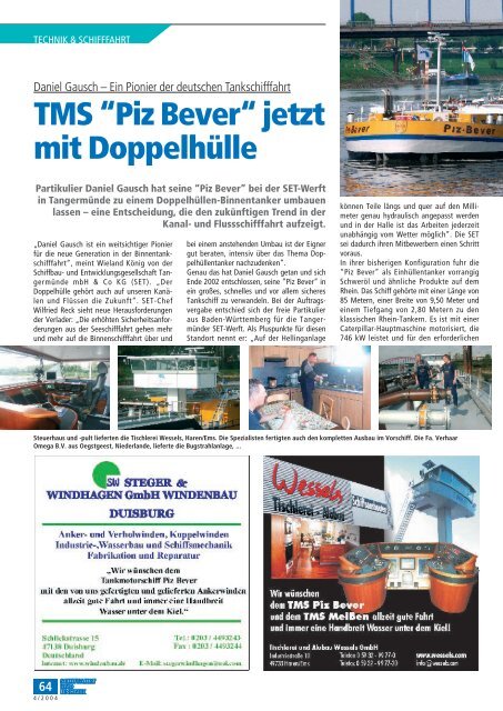 Piz Bever - Gausch Tankschifffahrt GmbH