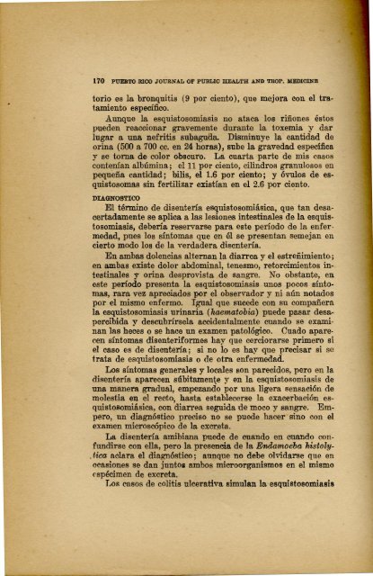 El Aspecto Clinico de la Esquistosomiasis de Manson