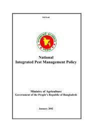 National Integrated Pest Management Policy - DAE