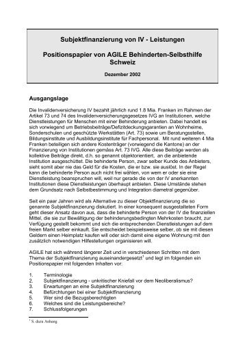 Beitrag Subjektfinanzierung lesen (PDF 48 KB) - Agile