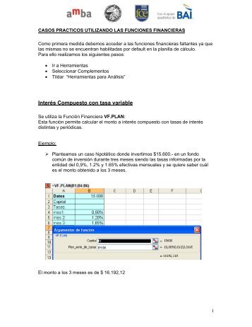 Interés Compuesto con tasa variable - AMBA