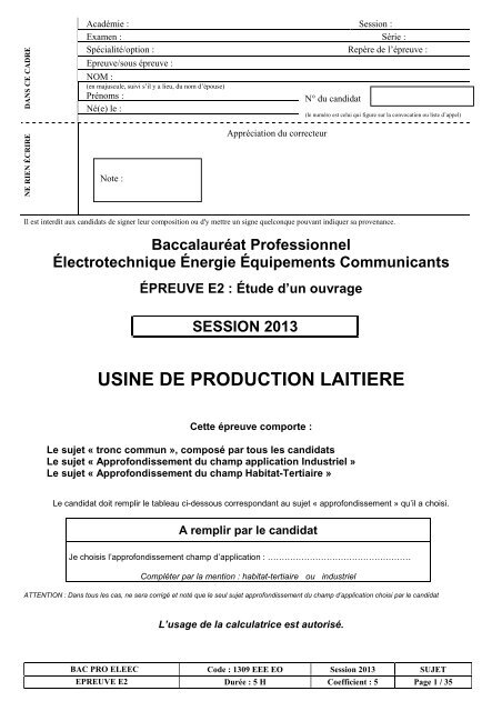 1826-sujet-epreuve-e2-bac-pro-eleec-septembre-2013