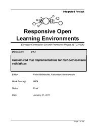 Customized PLE implementations for test-bed scenario ... - ROLE
