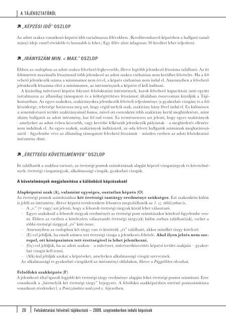 Felsőoktatási felvételi tájékoztató – 2009. szeptemberben ... - Felvi.hu