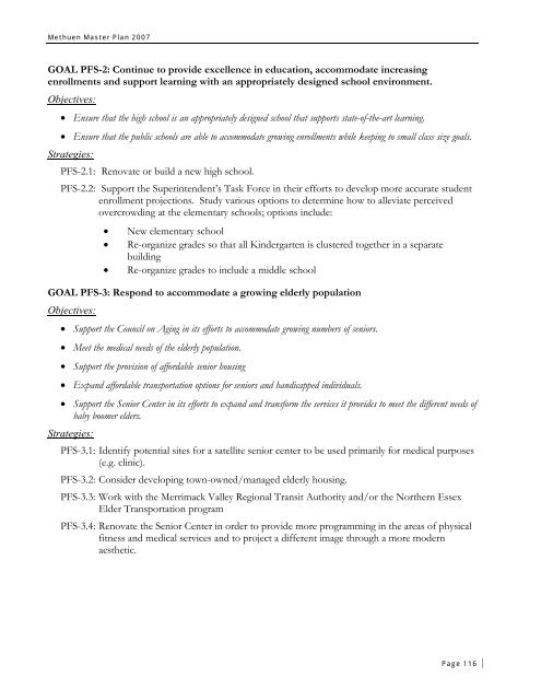 City of Methuen Master Plan