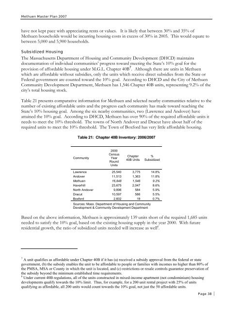 City of Methuen Master Plan