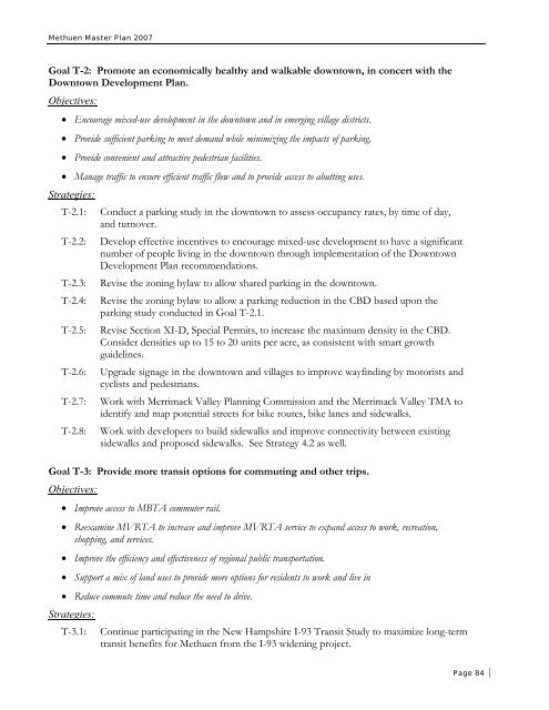 City of Methuen Master Plan