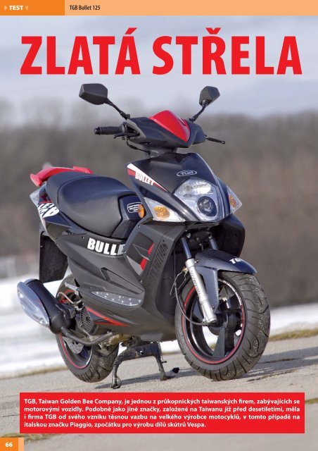 TEST TGB Bullet 125 TGB, Taiwan Golden Bee Company, je
