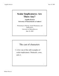 Scalar Implicatures: Are There Any? The cast of characters