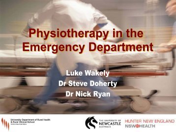 Physiotherapy in the Emergency Department