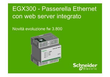 EGX300 - Passerella Ethernet con web server ... - Schneider Electric