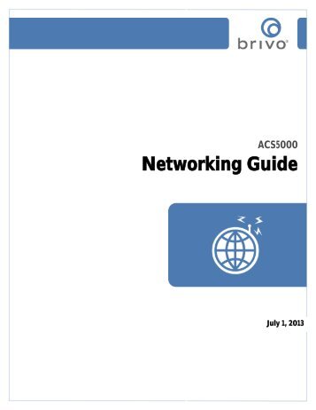 ACS5000 Networking Guide - Brivo Systems