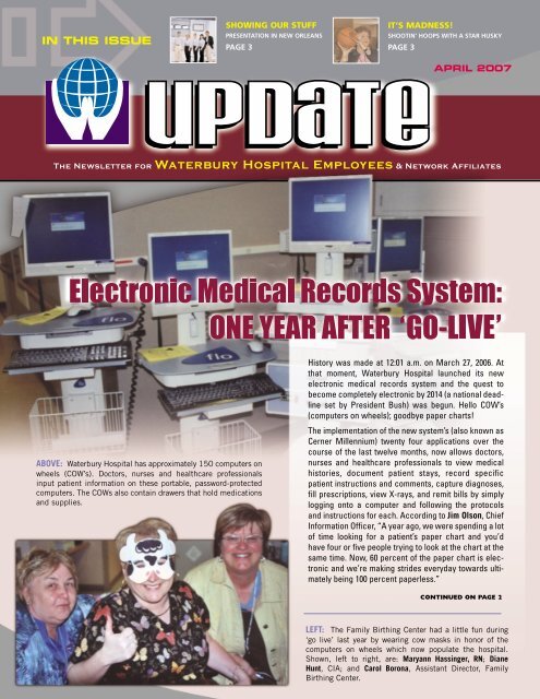 The Newsletter for Waterbury Hospital Employees & Network Affiliates