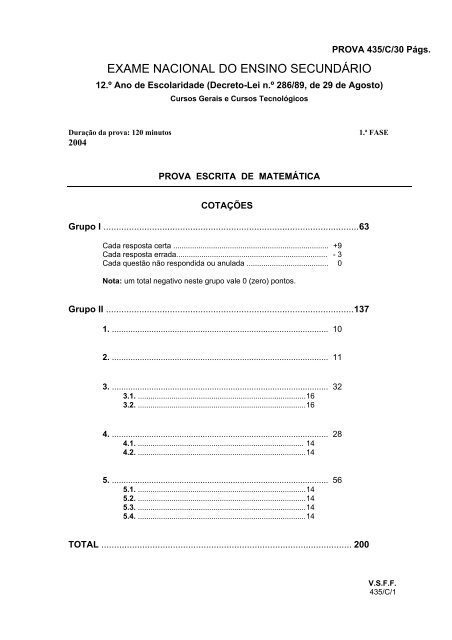 Critérios de classificação - Matemática? Absolutamente!