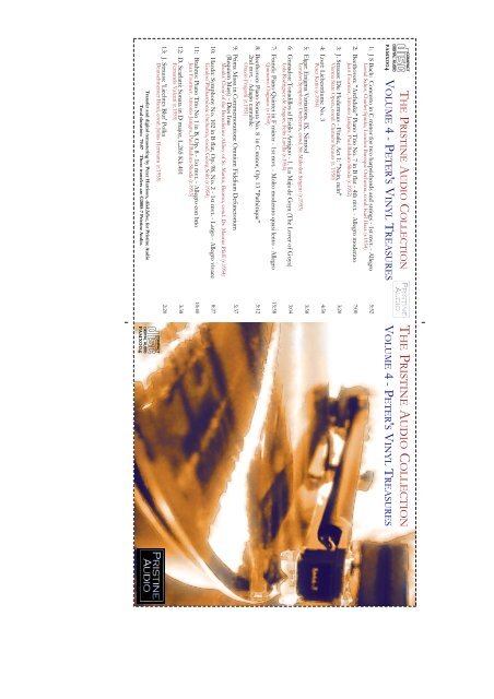 PAMX004 -- Pristine Audio Collection Vol 4 front ... - Pristine Classical
