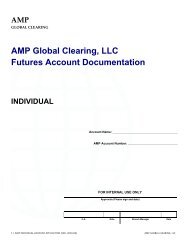 AMP Global Clearing, LLC Futures Account Documentation