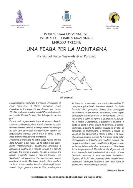 Bando Una Fiaba Per La Montagna 2013 Pdf Concorsi Letterari