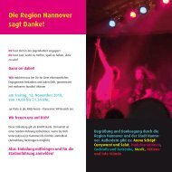 Die Region Hannover sagt Danke! - Jugendserver Niedersachsen