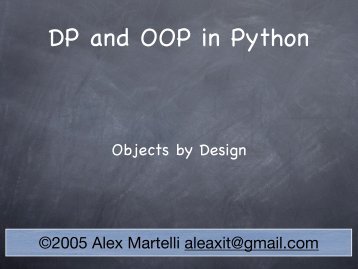 DP and OOP in Python - Alex Martelli