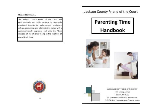 Parenting Time Handbook - Jackson County, Michigan