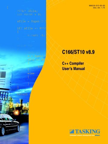 C166/ST10 C++ Compiler User's Manual - Tasking