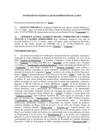 (vii) - Minuta do Instrumento Particular de EmprÃ©stimo de ... - COP