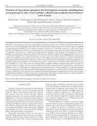 Detection of Lyme disease spirochete, Borrelia burgdorferi ... - BioOne