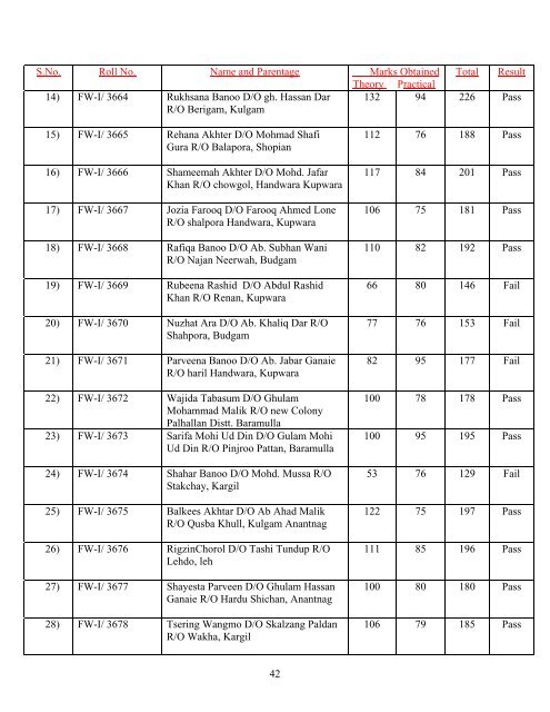 office of the preseident j&k state medical faculty - Department of ...